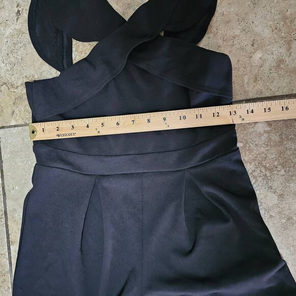 LOVE, Nickie Lew Nordstrom Jumpsuit Black WIde Leg Juniors size 12 - Picture 7 of 10